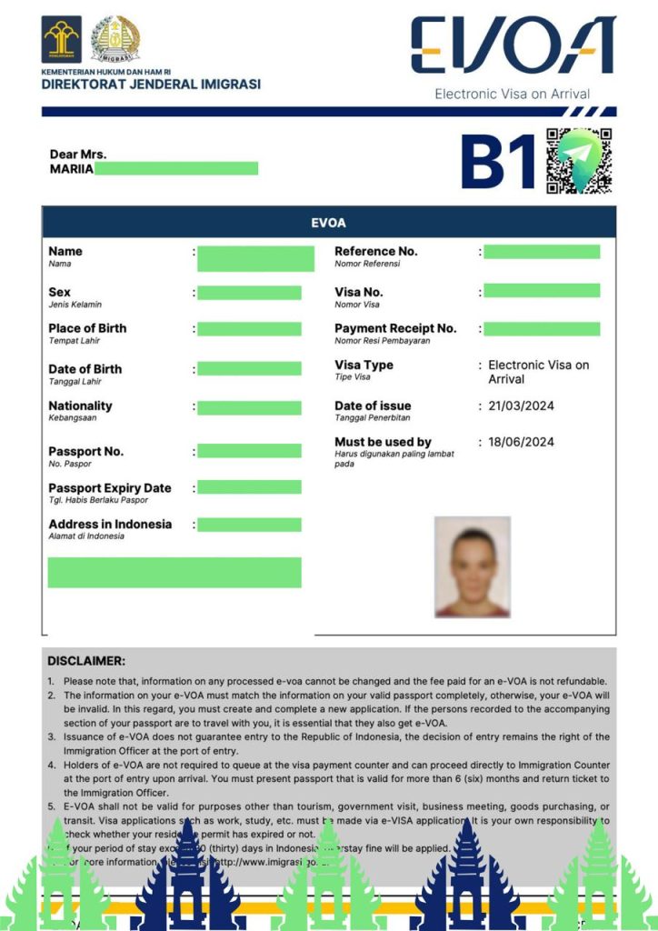 E-VoA Turis Indonesia selama 30 hari (Paket Promo Standar)