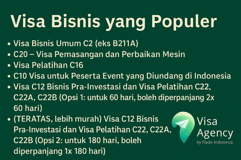 Visa Bisnis di Indonesia: Mana yang Cocok untuk Pekerjaan, Investasi, dan Acara?
