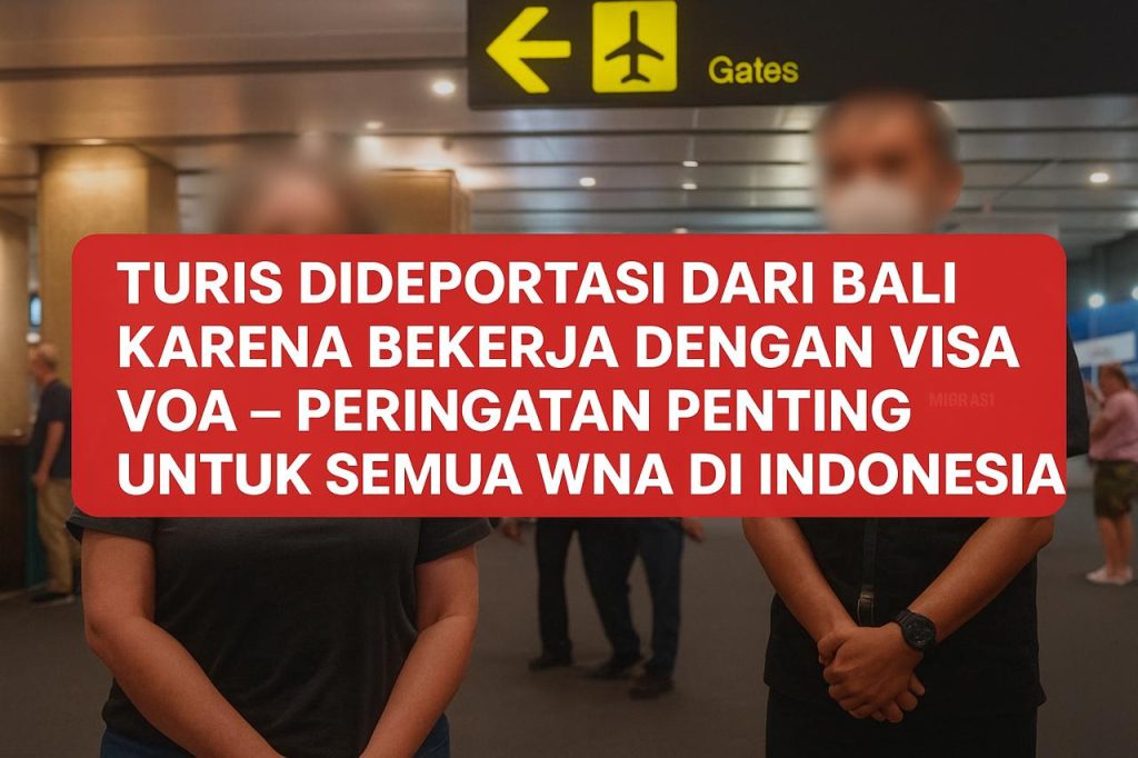 Turis Dideportasi dari Bali karena Bekerja dengan Visa VOA — Peringatan Penting untuk Semua WNA di Indonesia