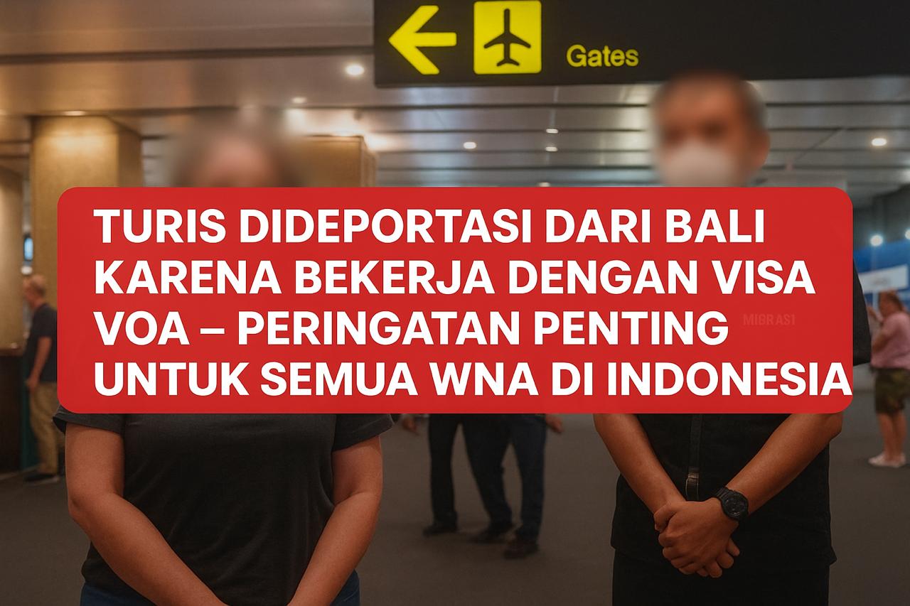Turis Dideportasi dari Bali karena Bekerja dengan Visa VOA — Peringatan Penting untuk Semua WNA di Indonesia