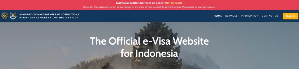 The Official e-Visa Website for Indonesia Sedang Perbaikan? Cara Buat Visa Cepat dalam 5 Menit